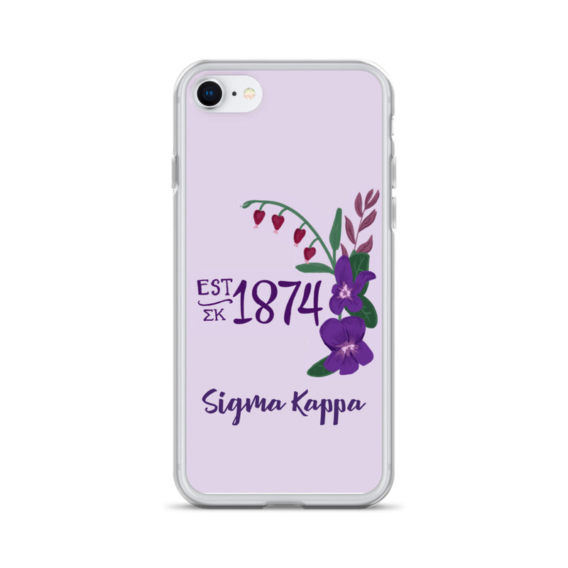 Sigma Kappa 1874 Founders Day Lavender iPhone Case