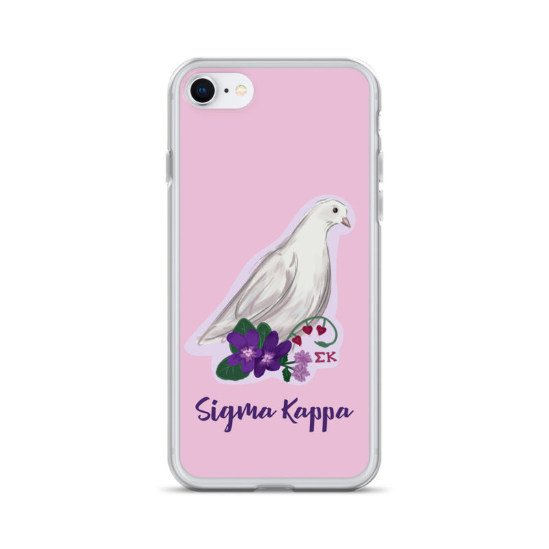 Sigma Kappa Dove Pink iPhone Case