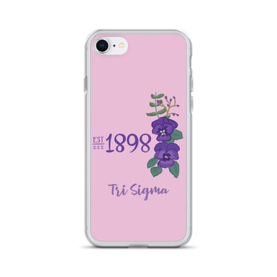 Tri Sigma 1898 Founders Day Design Pink iPhone Case