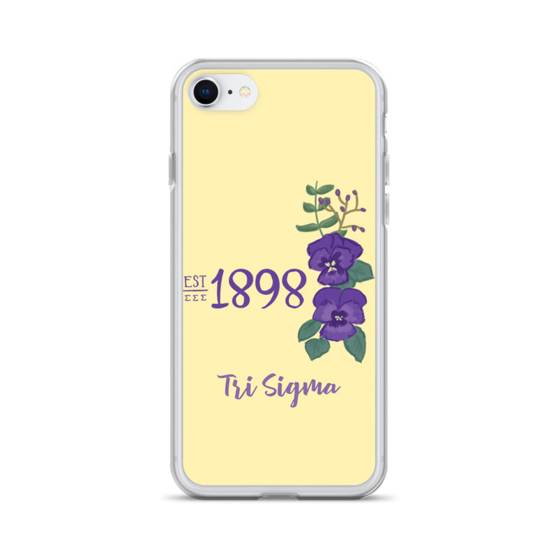 Tri Sigma 1898 Founders Day Yellow iPhone Case