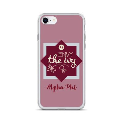 Alpha Phi Envy The Ivy Dusty Rose iPhone Case