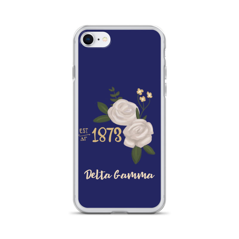 Delta Gamma 1873 Founders Day Navy Blue iPhone Case