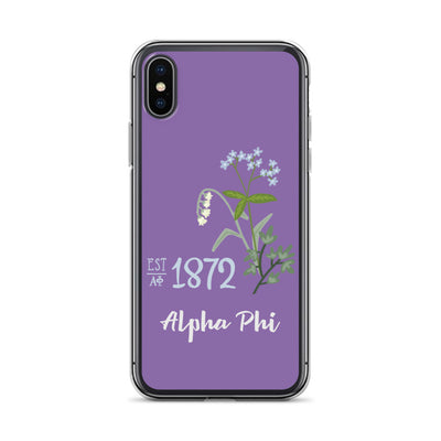 Alpha Phi 1872 Founders Day Design iPhone Case