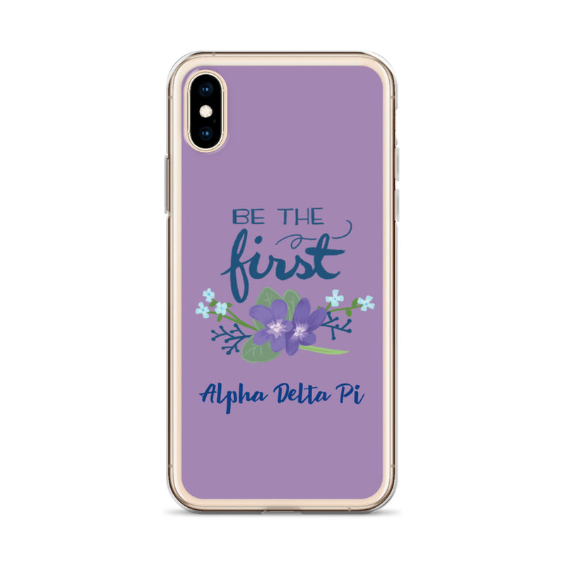 Alpha Delta Pi Be The First Purple iPhone Case
