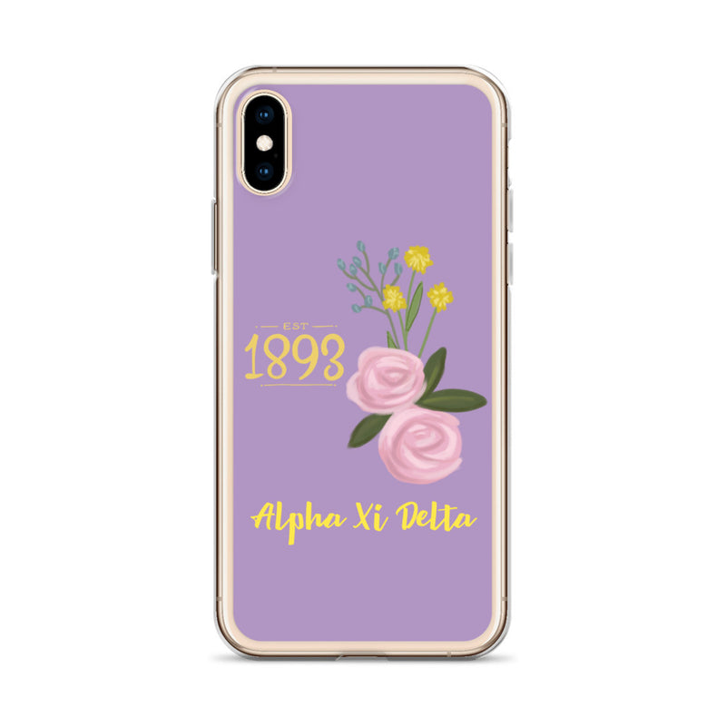 Alpha Xi Delta Founders Day Purple iPhone Case