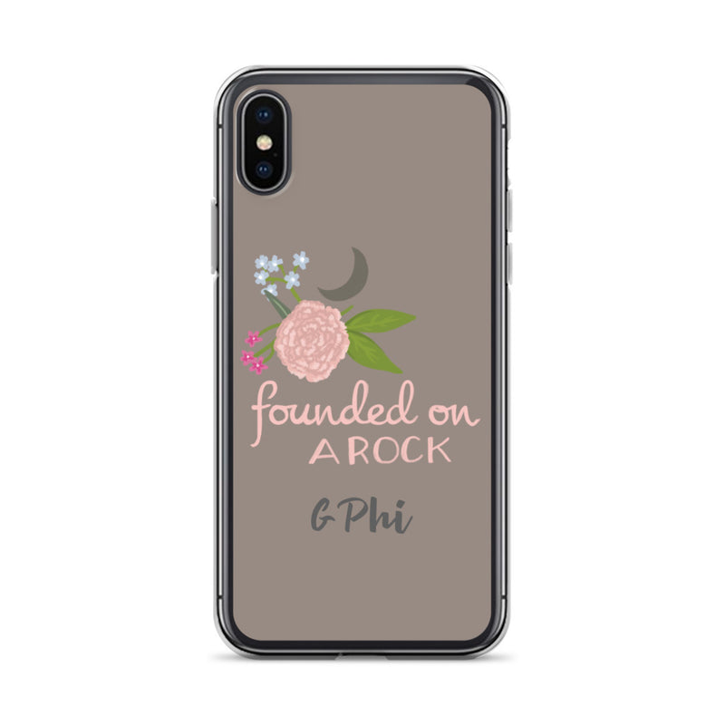 Gamma Phi Beta Founded on a Rock iPhone Case