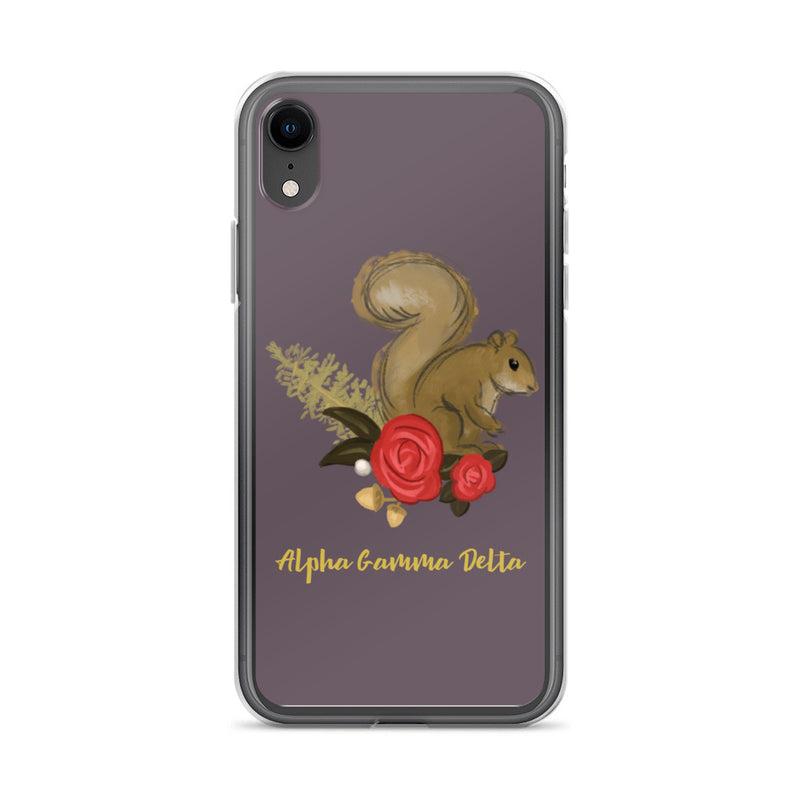 Alpha Gamma Delta Squirrel iPhone Case