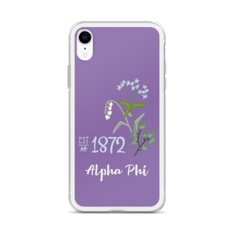 Alpha Phi 1872 Founders Day Design iPhone Case