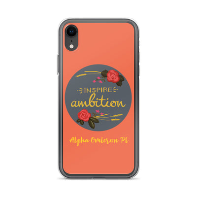 Alpha Omicron Pi Inspire Ambition Coral iPhone Case