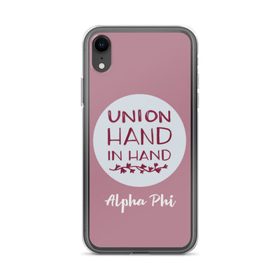 Alpha Phi Union Hand in Hand iPhone Case
