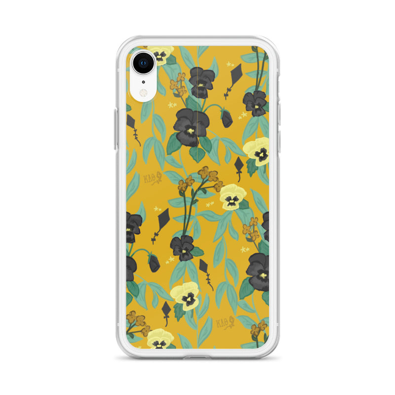 Kappa Alpha Theta Gold Floral Pattern iPhone Case