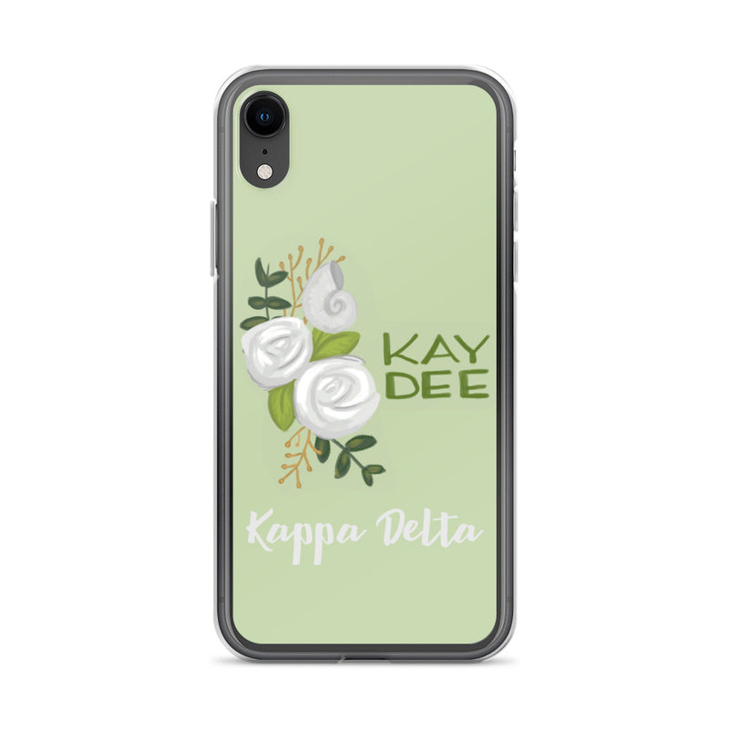 Kay Dee Rose Light Green iPhone XR Case
