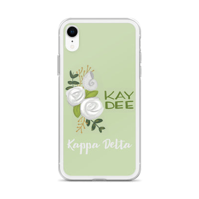 Kappa Delta Kay Dee Rose Green iPhone Case