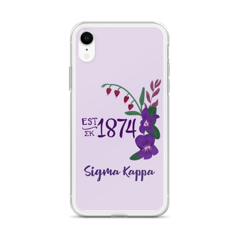 Sigma Kappa 1874 Founders Day Lavender iPhone Case