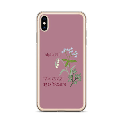 Alpha Phi 150th Anniversary Dusty Rose iPhone Case
