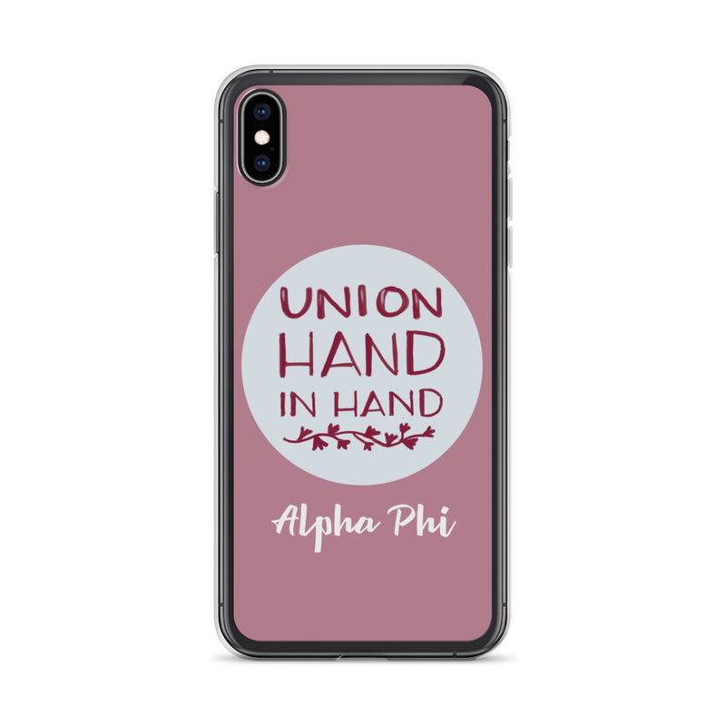 Alpha Phi Union Hand in Hand iPhone Case