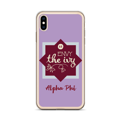 Alpha Phi Envy The Ivy Purple iPhone Case