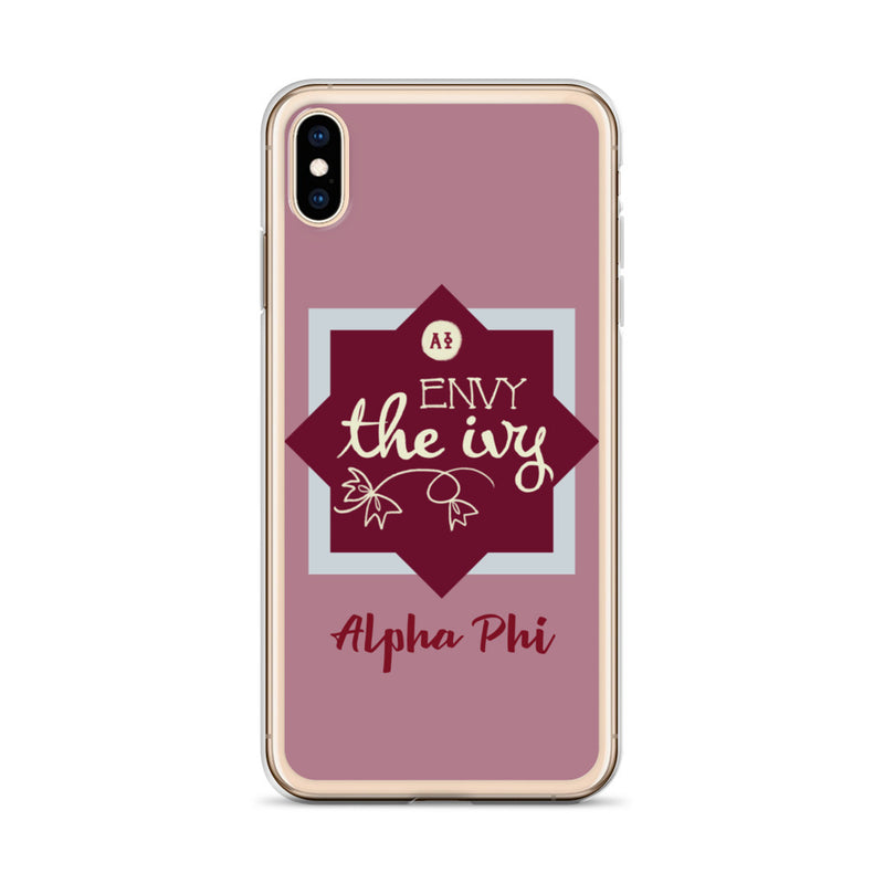 Alpha Phi Envy The Ivy Dusty Rose iPhone Case
