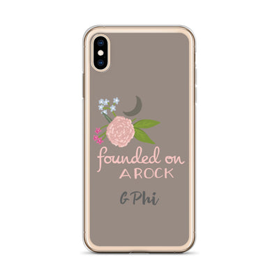 Gamma Phi Beta Founded on a Rock iPhone Case