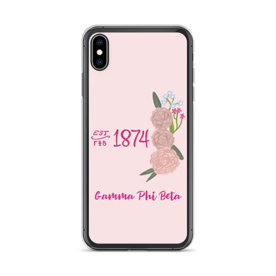 Gamma Phi Beta 1874 Founding Year Pink iPhone Case
