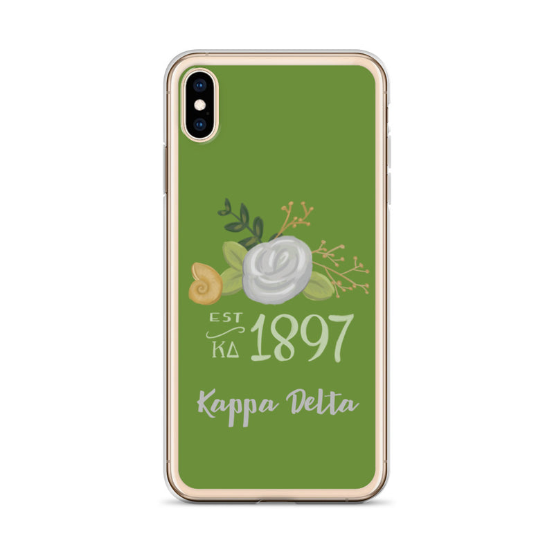 Kappa Delta 1897 Founders Day Green iPhone Case
