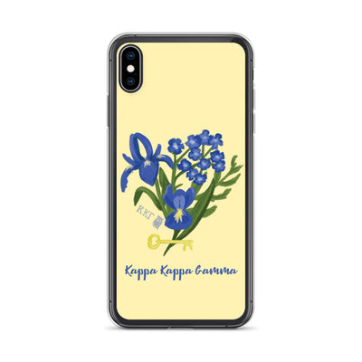 Kappa Kappa Gamma Yellow Fleur de Key iPhone Case on iPhone XS