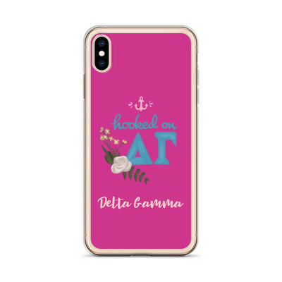 Delta Gamma Hooked on DG Pink iPhone Case