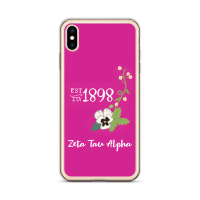 Zeta Tau Alpha 1898 Founders Day Pink iPhone Case