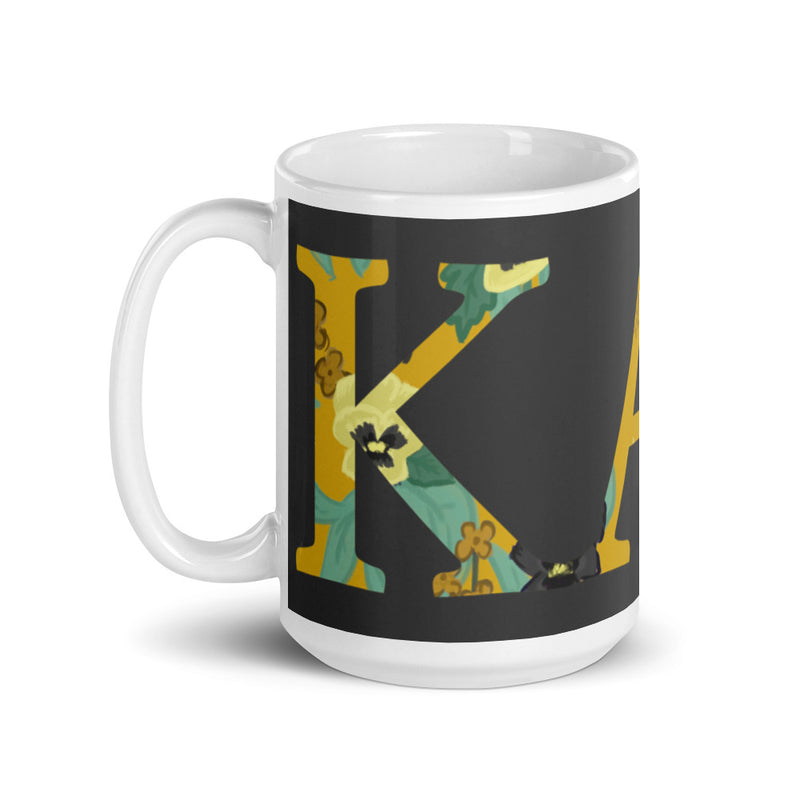 Kappa Alpha Theta Greek Letters Mug in 15 oz size with filled letters