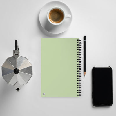 Kappa Delta Kay Dee Notebook showing solid back light green cover
