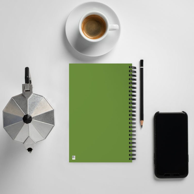 Kappa Delta KD Confident Spiral Notebook showing solid back cover