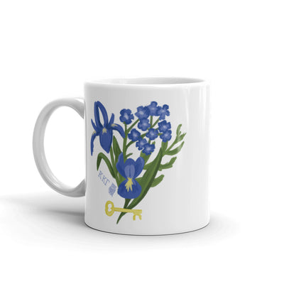Kappa Kappa Gamma Fleur de Key Mug in white in 11 oz size