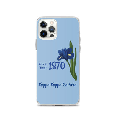 kappa kappa gamma iphone 12 pro case with 1870 fleur de lis design