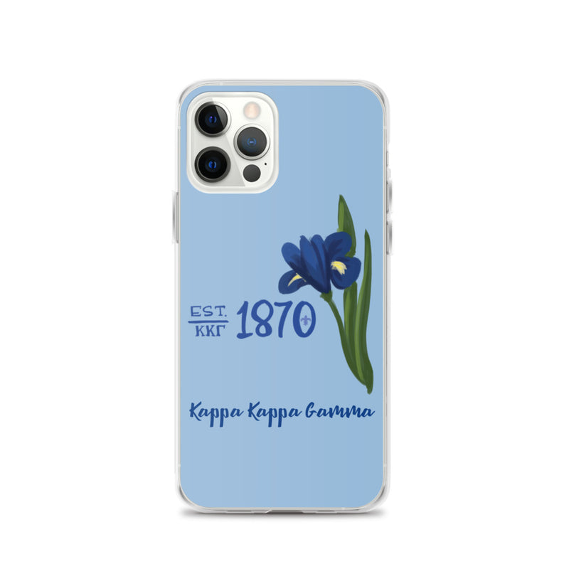 kappa kappa gamma iphone 12 pro case with 1870 fleur de lis design