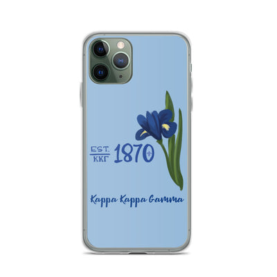 kappa kappa gamma iphone 11 pro phone case with 1870 fleur de lis design