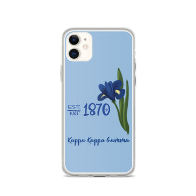 kappa kappa gamma iphone 11 phone case with 1870 fleur de lis design