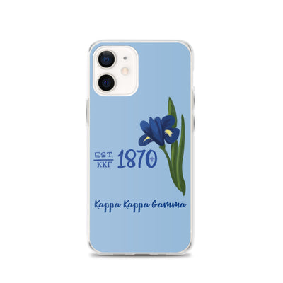 kappa kappa gamma iphone 12 phone case with 1870 fleur de lis design