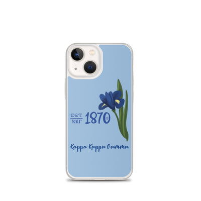 kappa kappa gamma iphone 13 mini case with 1870 fleur de lis design