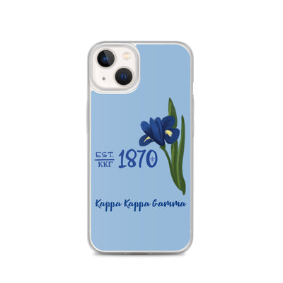 kappa kappa gamma iphone 13 case with 1870 fleur de lis design