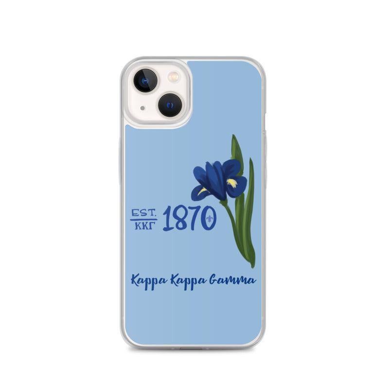kappa kappa gamma iphone 13 case with 1870 fleur de lis design
