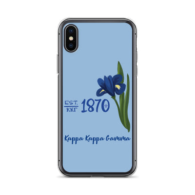 kappa kappa gamma iphone x-xs case with 1870 fleur de lis design