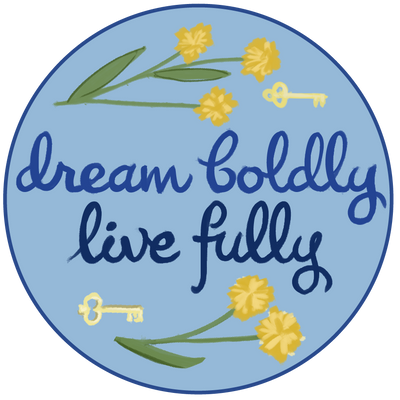 Kappa Kappa Gamma Dream Boldly Live Fully motto vinyl sorority sticker. 
