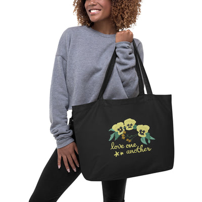Kappa Alpha Theta Love One Another Large Tote Bag  on model