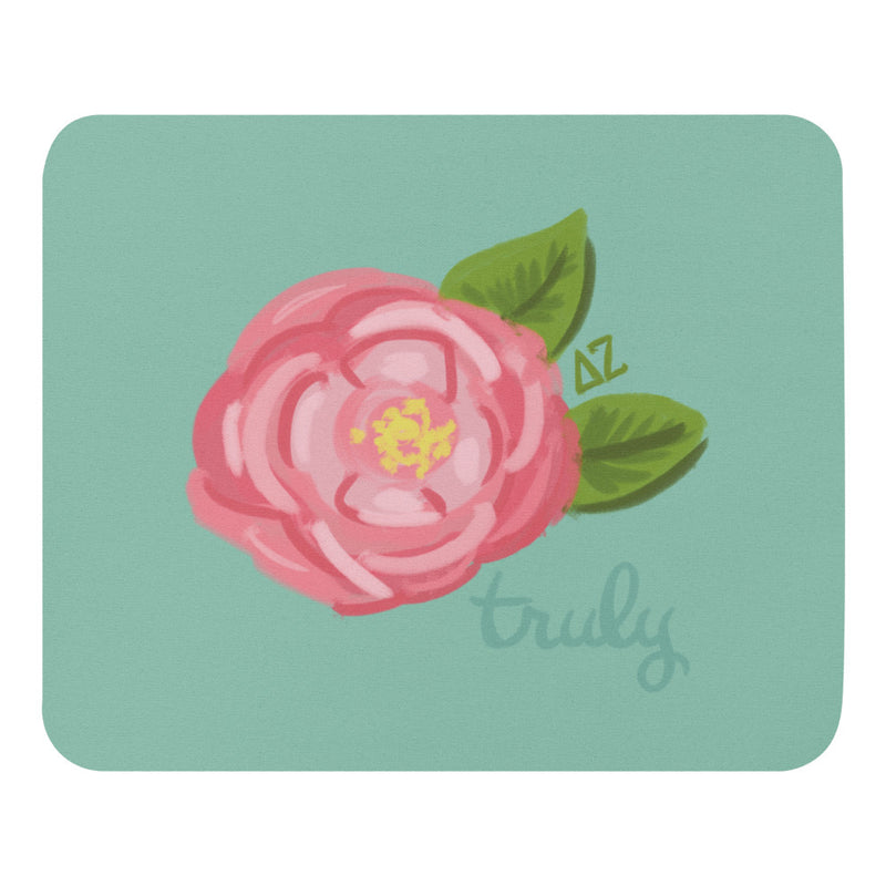 Delta Zeta Truly Mouse Pad, Green shown full size