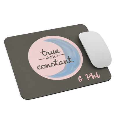 Gamma Phi Beta True and Constant Mouse pad shown with mouse