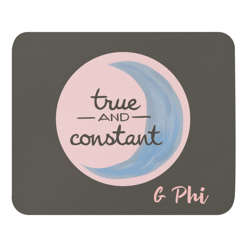 Gamma Phi Beta True and Constant Mouse pad showing hand-drawn design