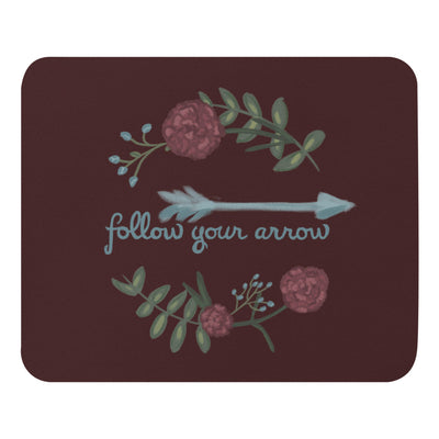 Pi Beta Phi Follow Your Arrow Mouse Pad in wine shown in full view