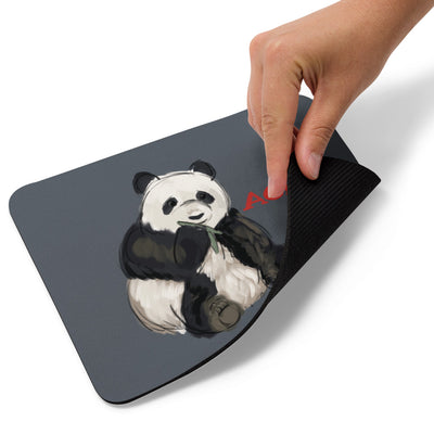 Alpha Omicron Pi Panda Mouse pad showing backing