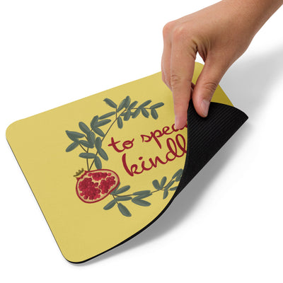 Chi Omega To Speak Kindly Mouse Pad showing back