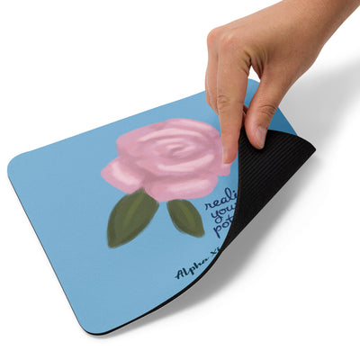 Alpha Xi Delta Realize Your Potential Mouse pad showing back of mouse pad